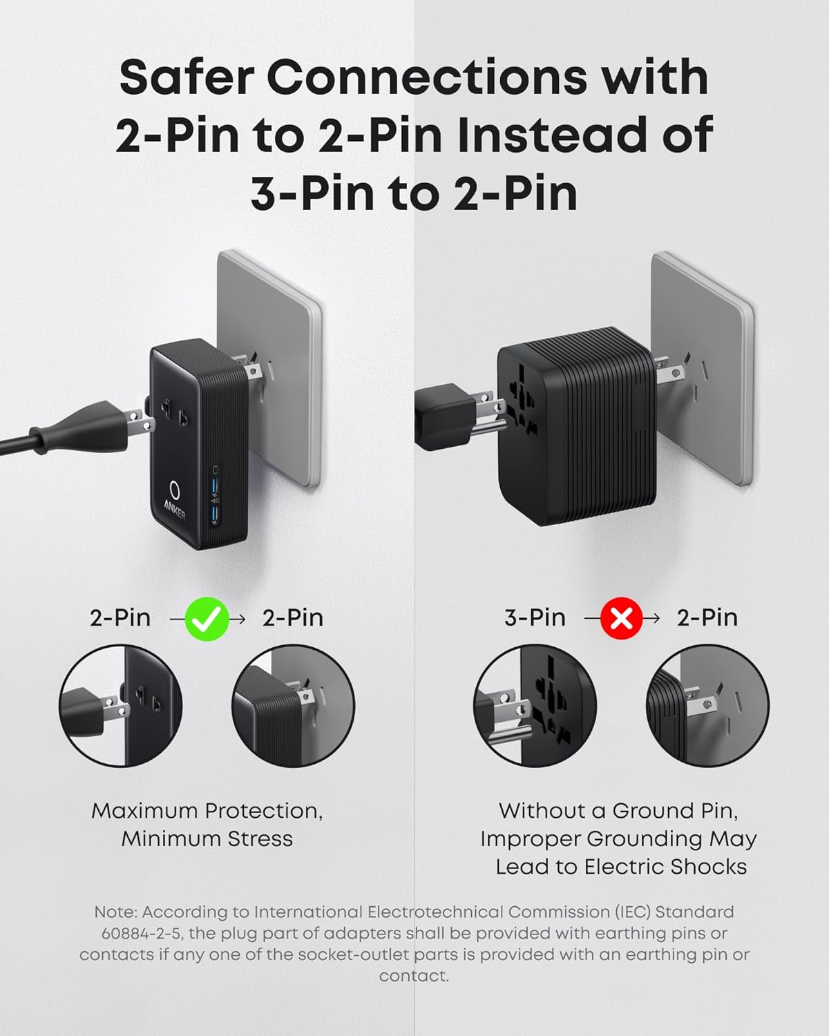 Anker Nano Charger, Anker Nano Travel Adapter, and Anker USB-C to USB-C Cable*2