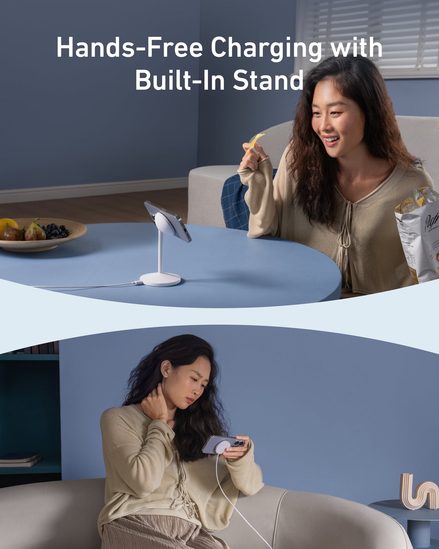 Anker <b>341</b> USB Power Strip and Anker MagGo Wireless Charger (Stand)