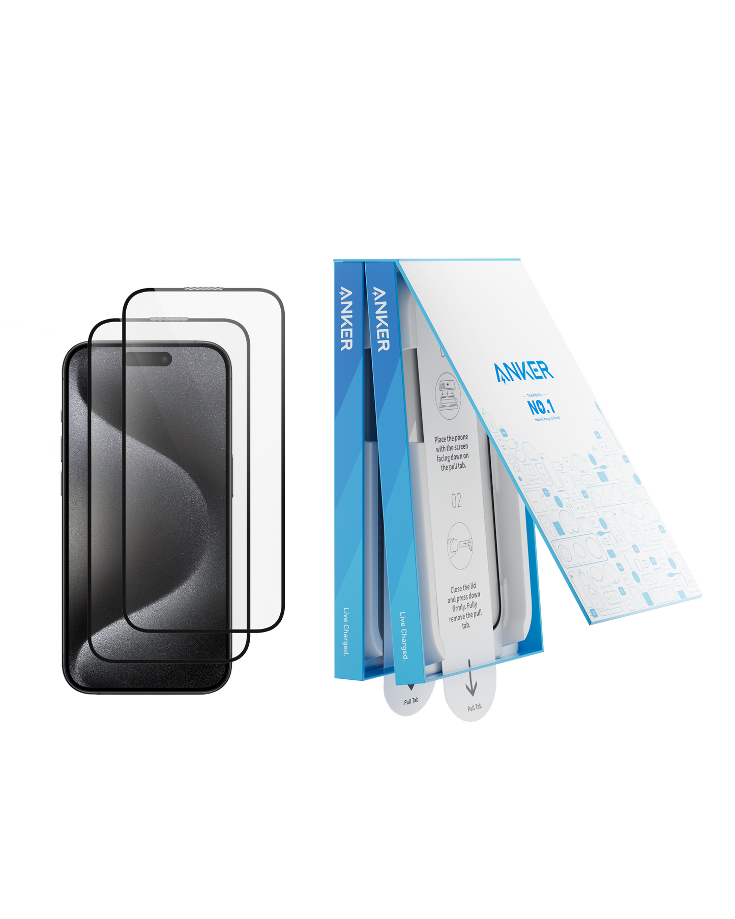 Anker Easy Fit Screen Protector Kit (HD, 2-Pack)