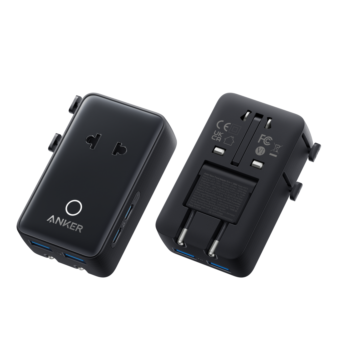 Anker Nano Charger, Anker Nano Travel Adapter, and Anker USB-C to USB-C Cable*2
