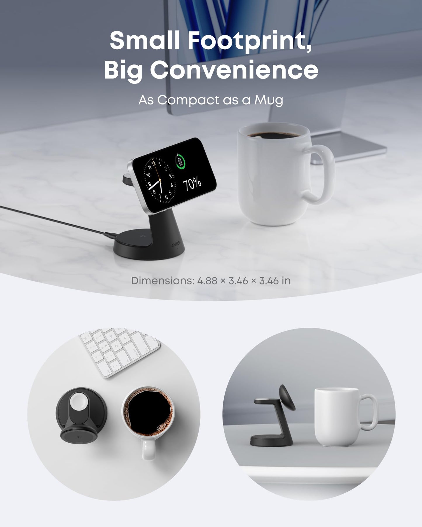 Anker MagGo Wireless Charging Station (3-in-1, Dock Stand) and Anker Prime 12,000mAh Power Bank (130W)