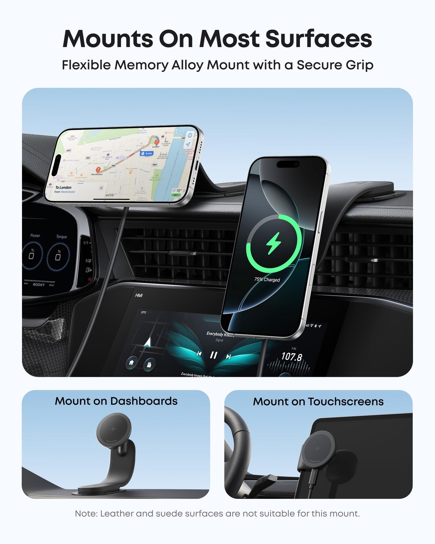 Anker Nano Charger (45W), Anker Nano Wireless Car Charger, and Anker USB-C to USB-C Cable