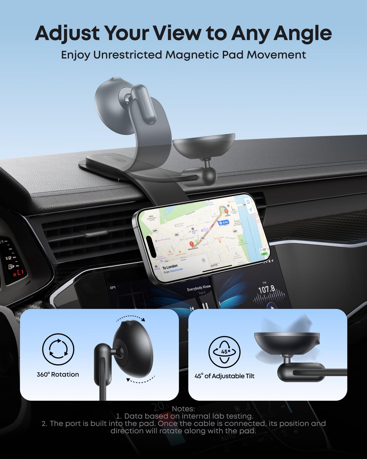 Anker Nano Charger (45W), Anker Nano Wireless Car Charger, and Anker USB-C to USB-C Cable