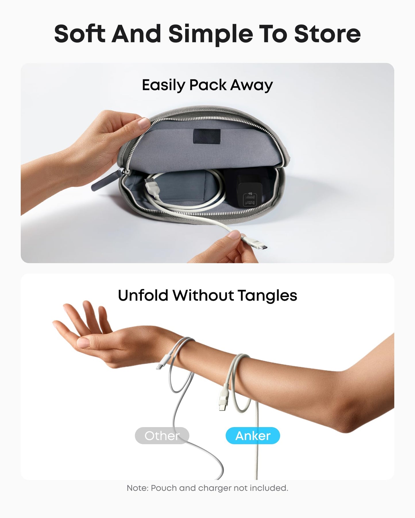 Anker USB-A to USB-C Cable (3 ft, Upcycled-Braided)