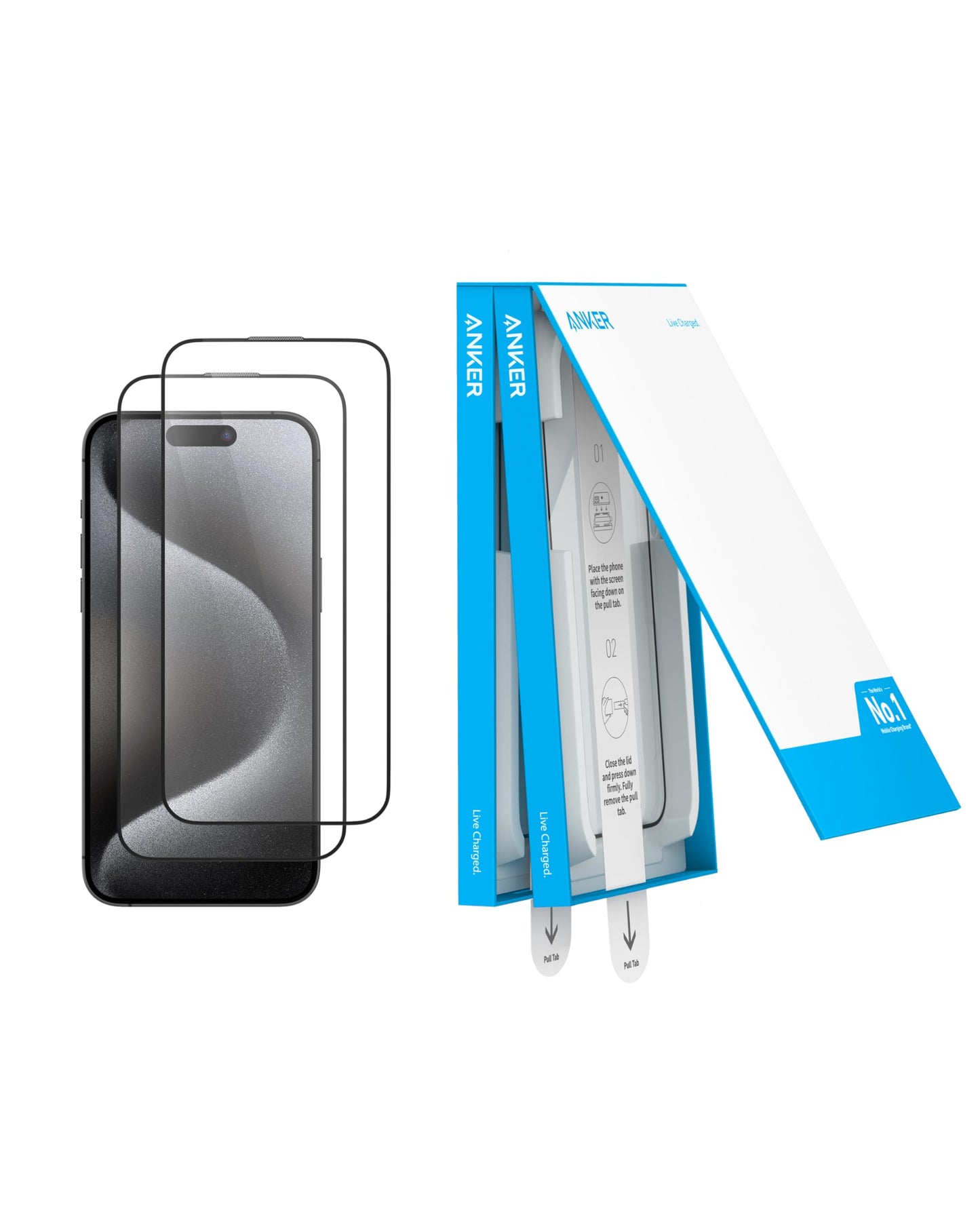 Anker Easy Fit Screen Protector Kit (Privacy, 2-Pack)