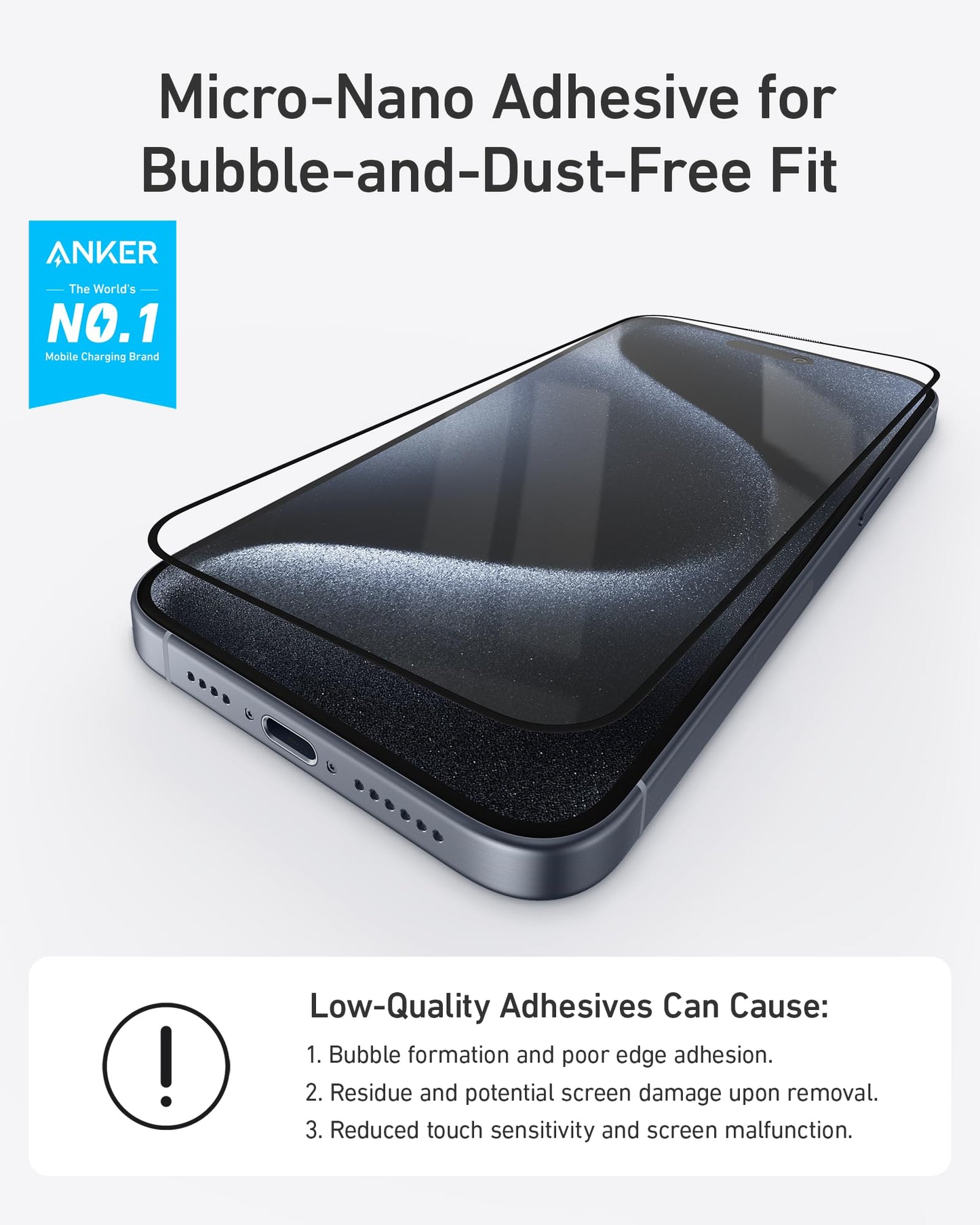 Anker Easy Fit Screen Protector Kit (Privacy, 2-Pack)