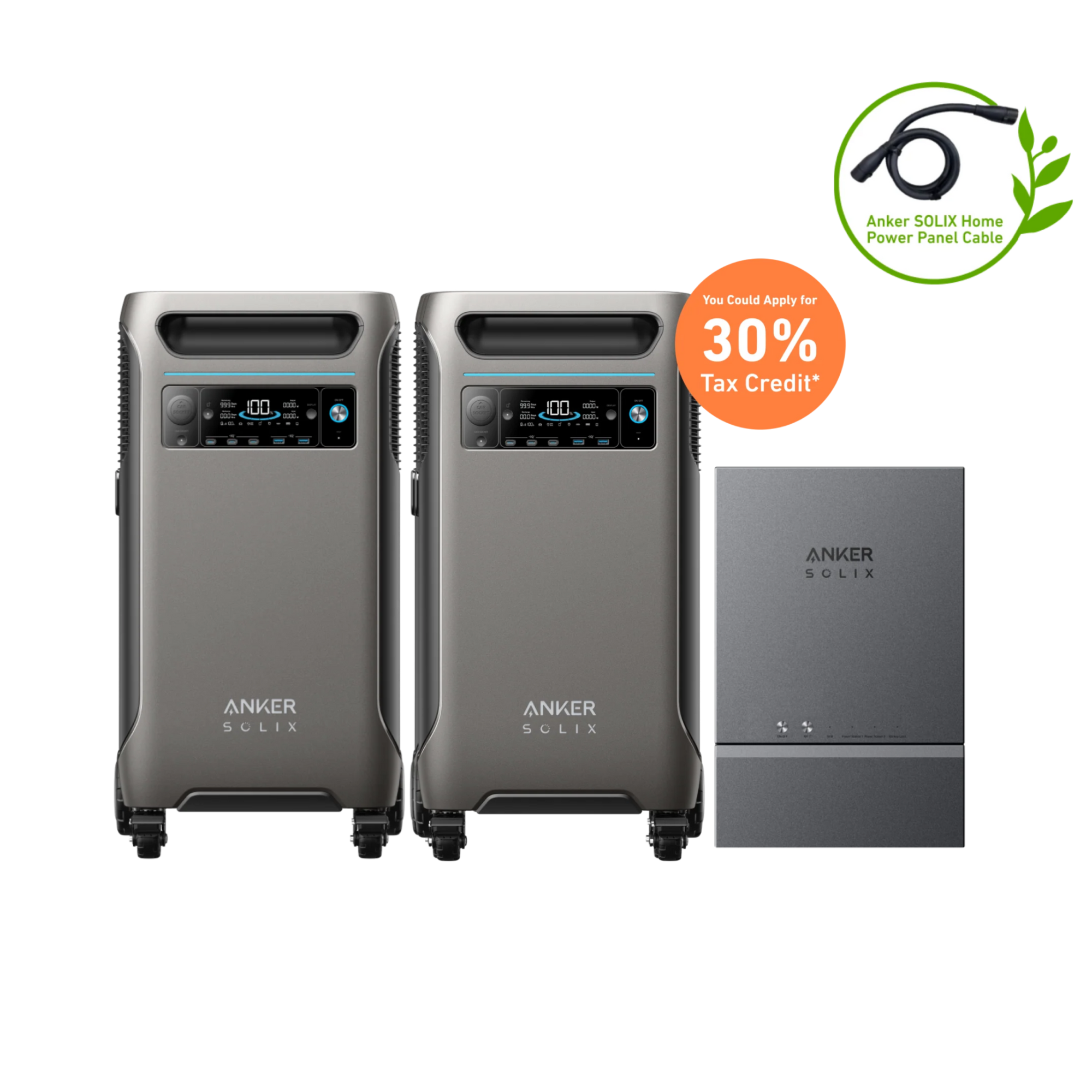 2× Anker SOLIX <b>F3800</b>(12kW | 7.68kWh) + Smart Home Power Kit