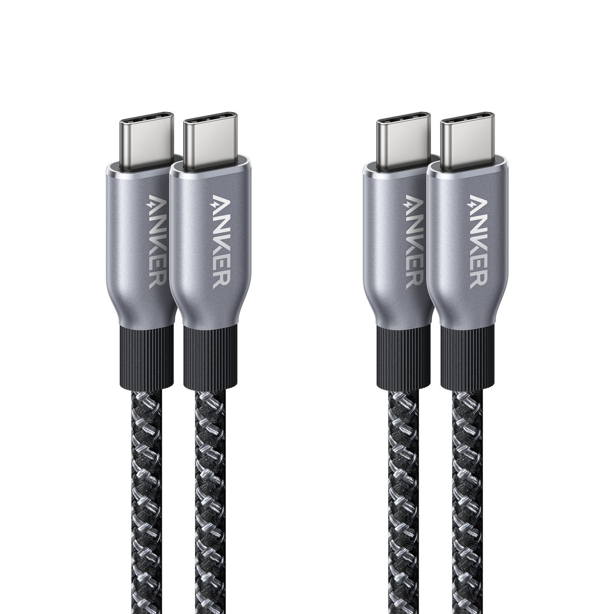 Anker Prime USB-C to USB-C Cable (240W, Upcycled-Braided)(2-Pack)