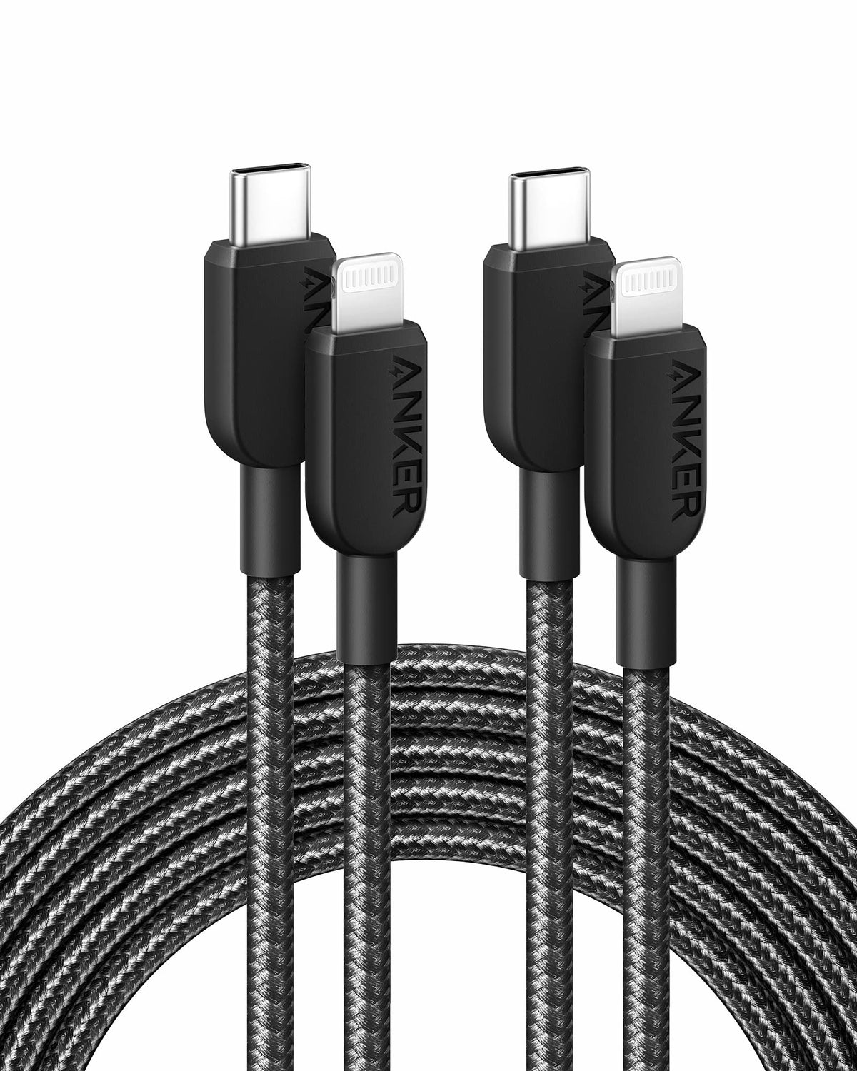 Anker &lt;b&gt;310&lt;/b&gt; USB-C to Lightning Cable (10 ft / 2-Pack)