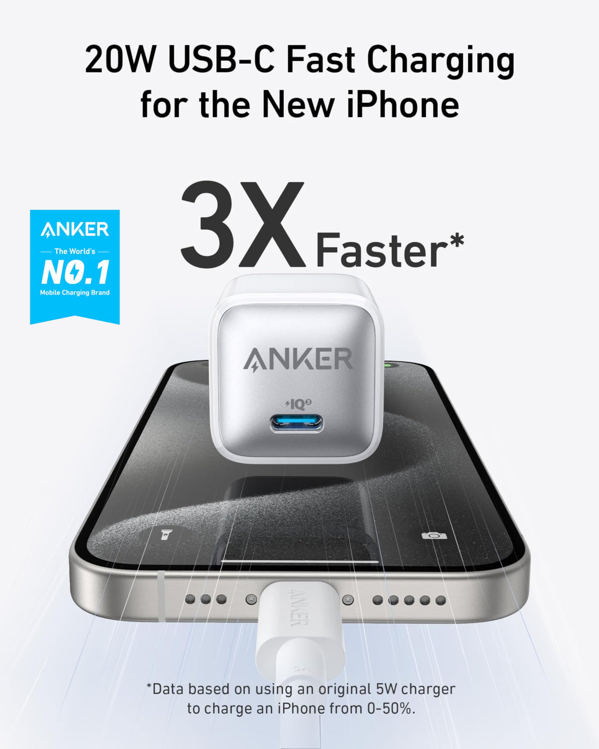 Refurbished Anker &lt;b&gt;511&lt;/b&gt; Charger (Nano Pro) with 6 ft USB-C Cable