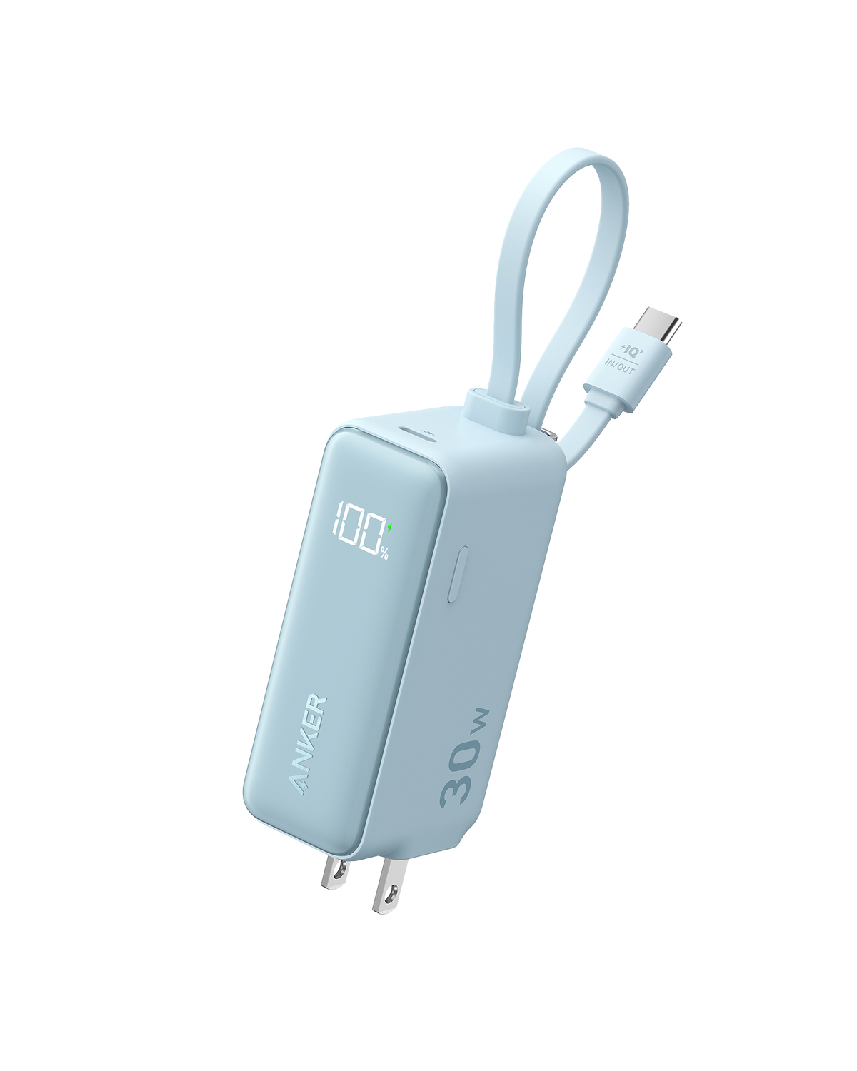 Anker 3-in-1 Power Bank (30W, Fusion, Built-In USB-C Cable)