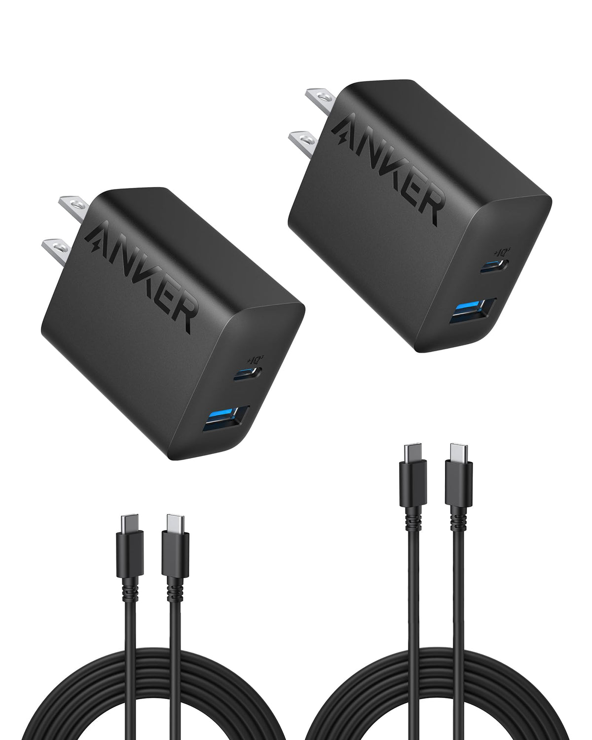 Refurbished Anker 20W Fast Wall Charger (2-Pack)