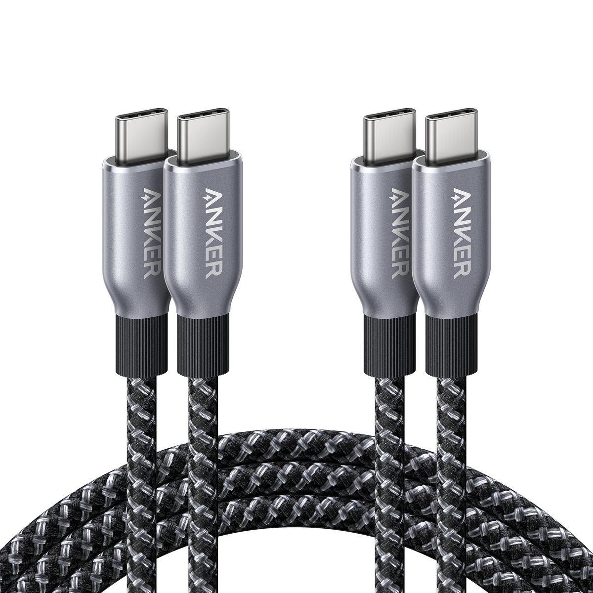 Anker Prime USB-C to USB-C Cable (240W, Upcycled-Braided)(2-Pack)