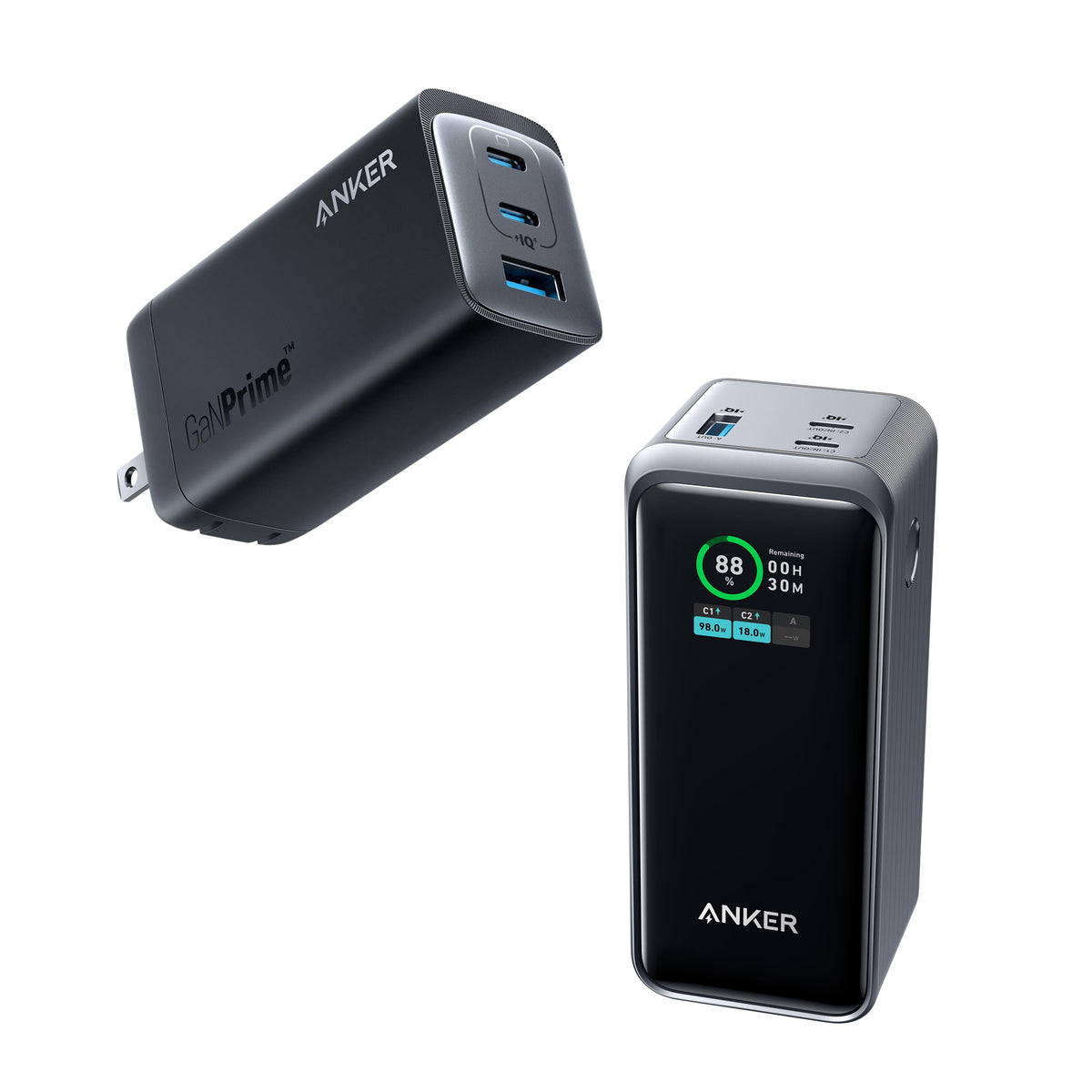 Anker Prime 20,000mAh Power Bank (200W) and Anker 737 Charger (GaNPrime 120W)