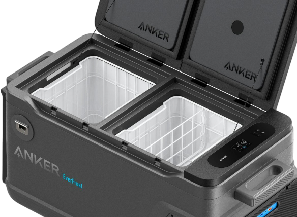 Anker EverFrost Dual-Zone Portable Cooler &lt;b&gt;50&lt;/b&gt; with 299Wh Battery(New), Powered by AC/DC or Solar