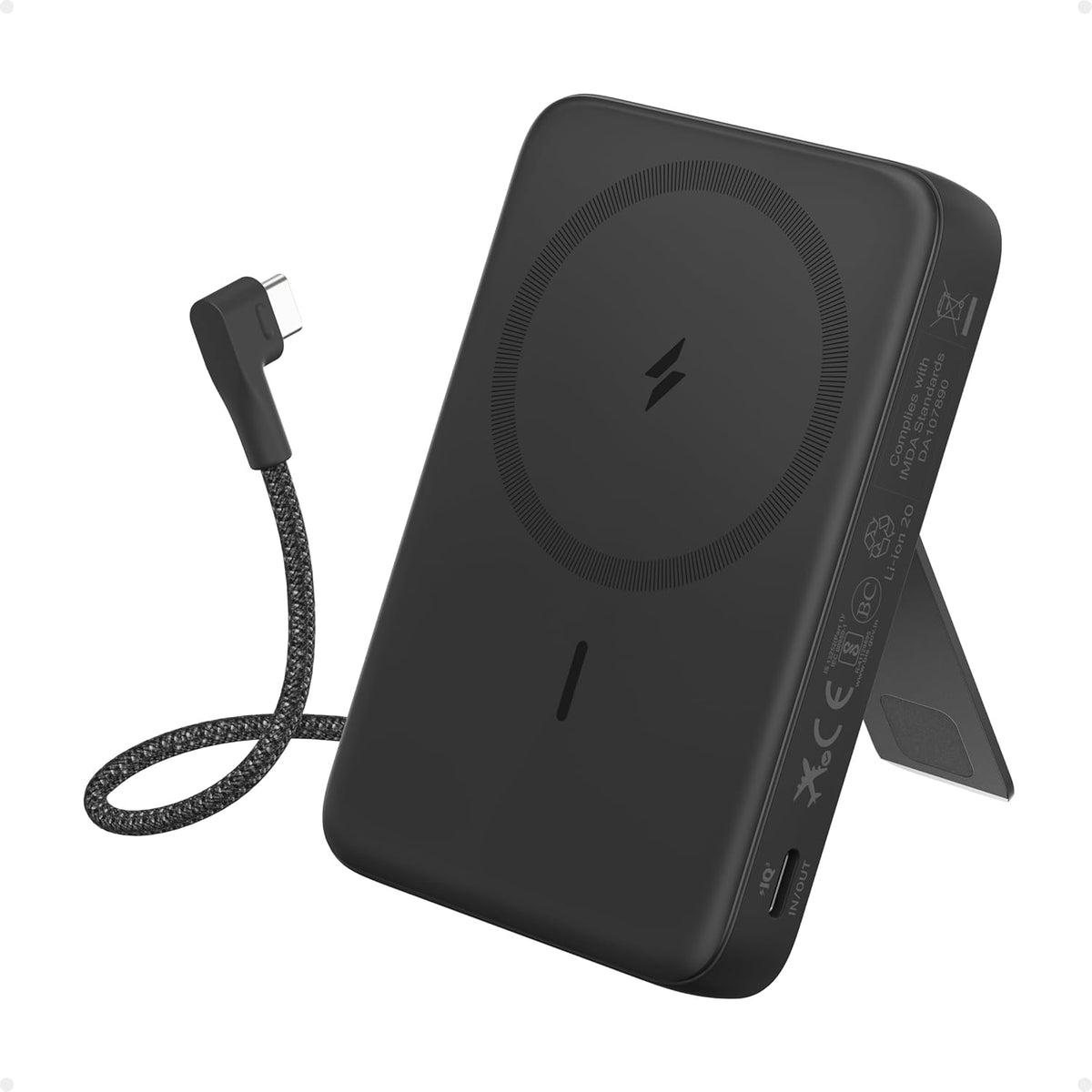 Anker Zolo Magnetic Power Bank(10K,30W,Built-in USB-C Cable)