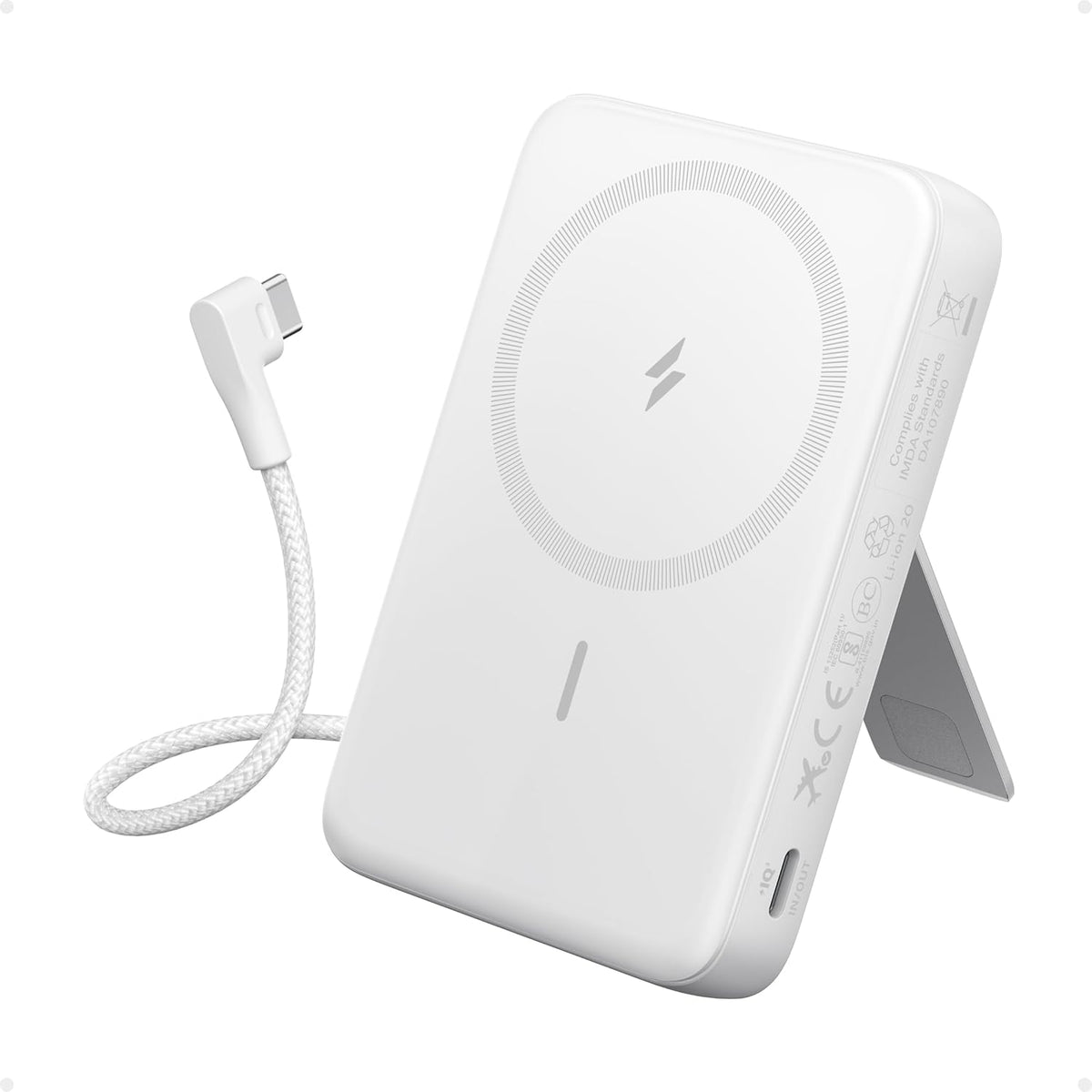 Anker Zolo Magnetic Power Bank(10K,30W,Built-in USB-C Cable)