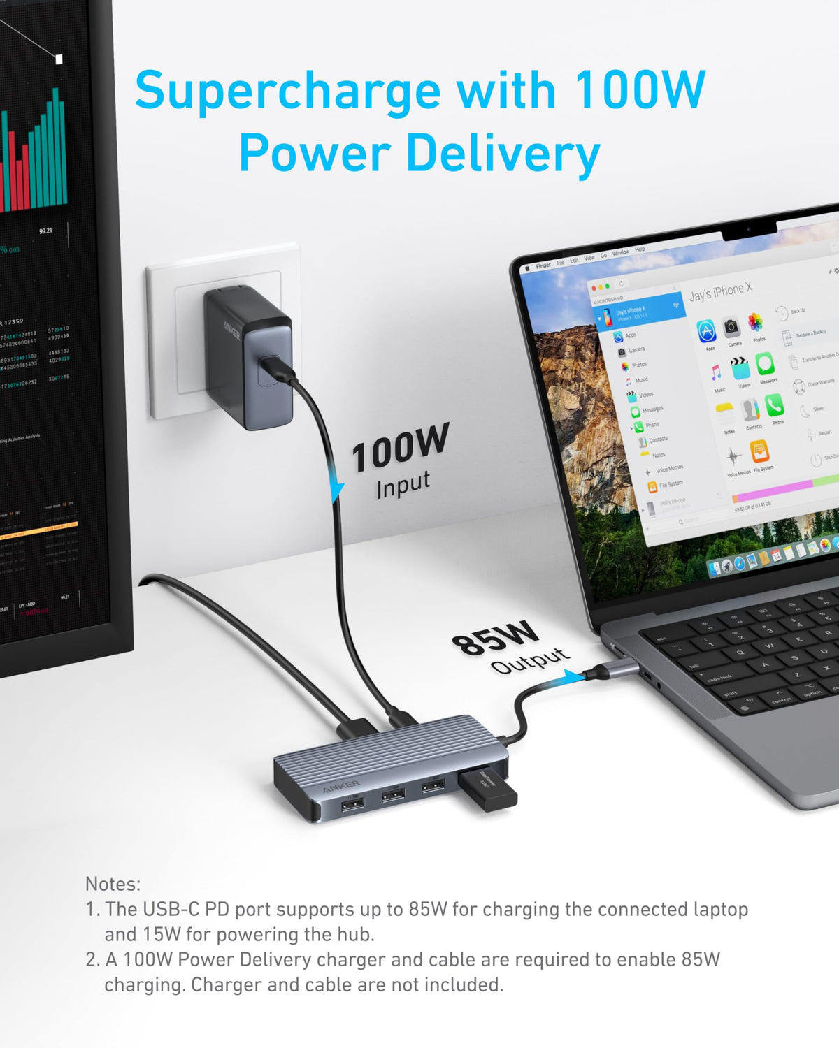 Refurbished Anker USB-C Hub (7-in-1, Dual Display)