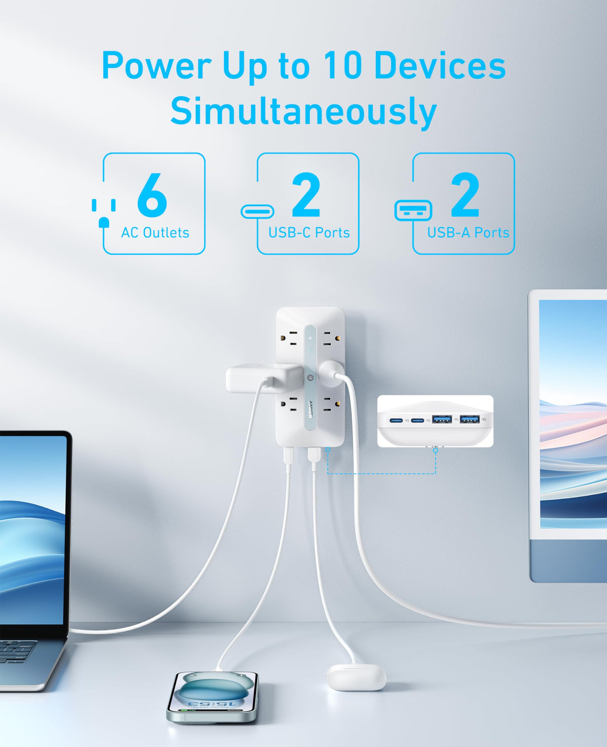 Anker Outlet Extender (10-in-1, 20W)