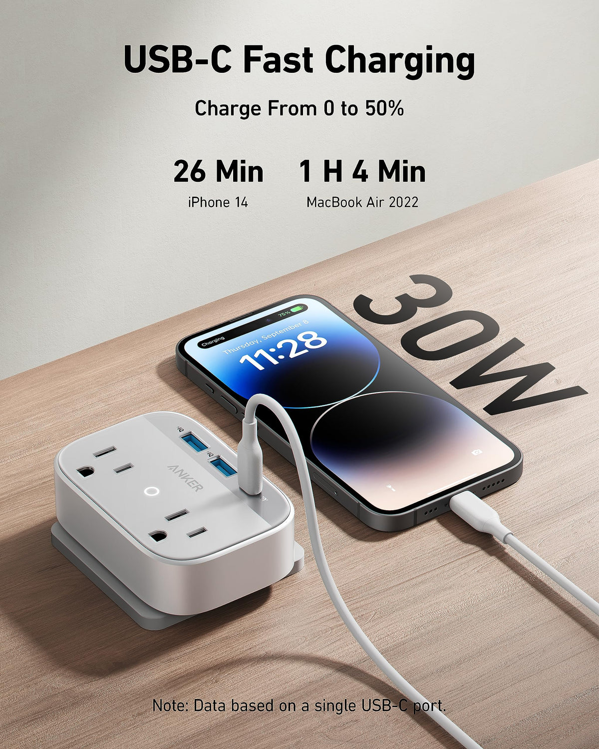 Anker Portable Outlet Extender with Foldable Plug