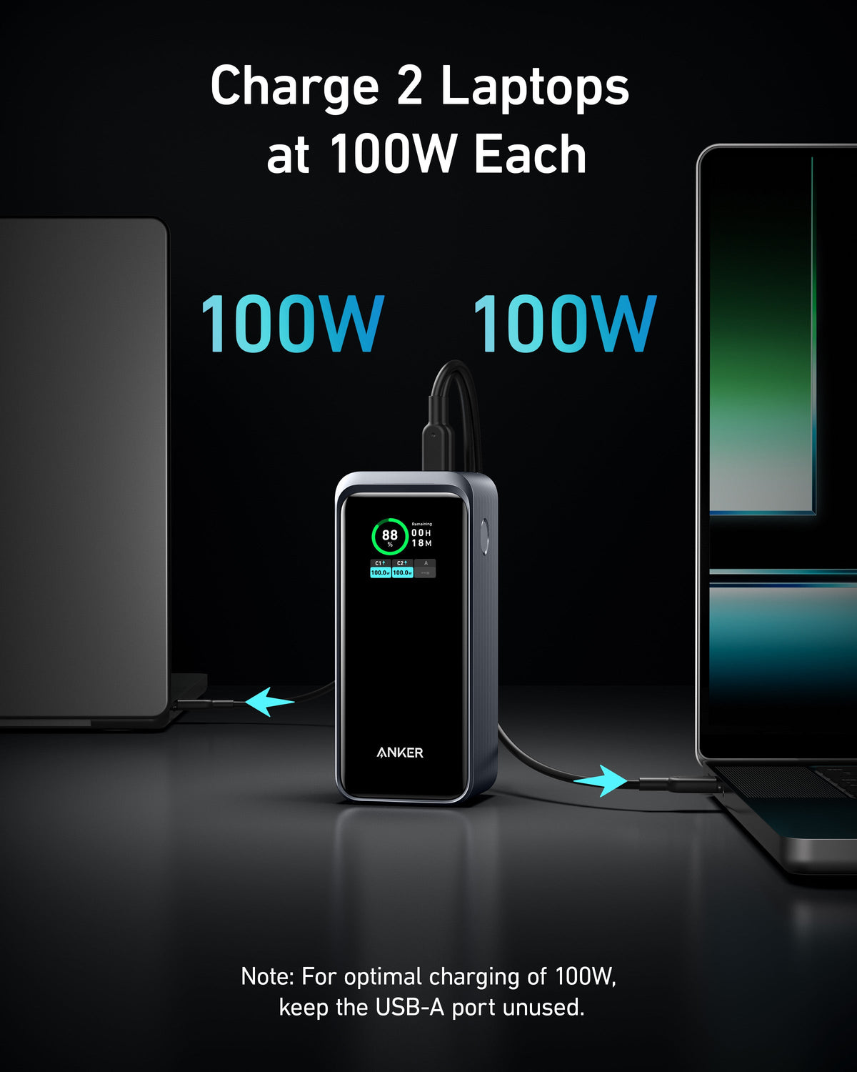 Anker Prime 20,000mAh Power Bank ×2 and Anker &lt;b&gt;543&lt;/b&gt; USB-C to USB-C Cable (Bio-Based) ×2