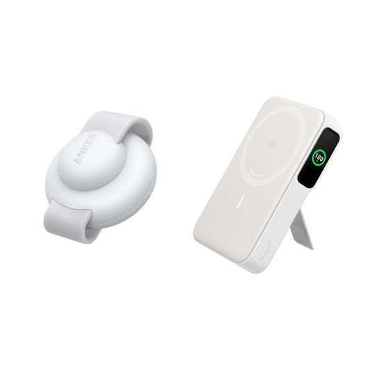 Anker MagGo Power Bank (10K) and Anker MagGo Wireless Charging Station (3-in-1, Foldable Pad)