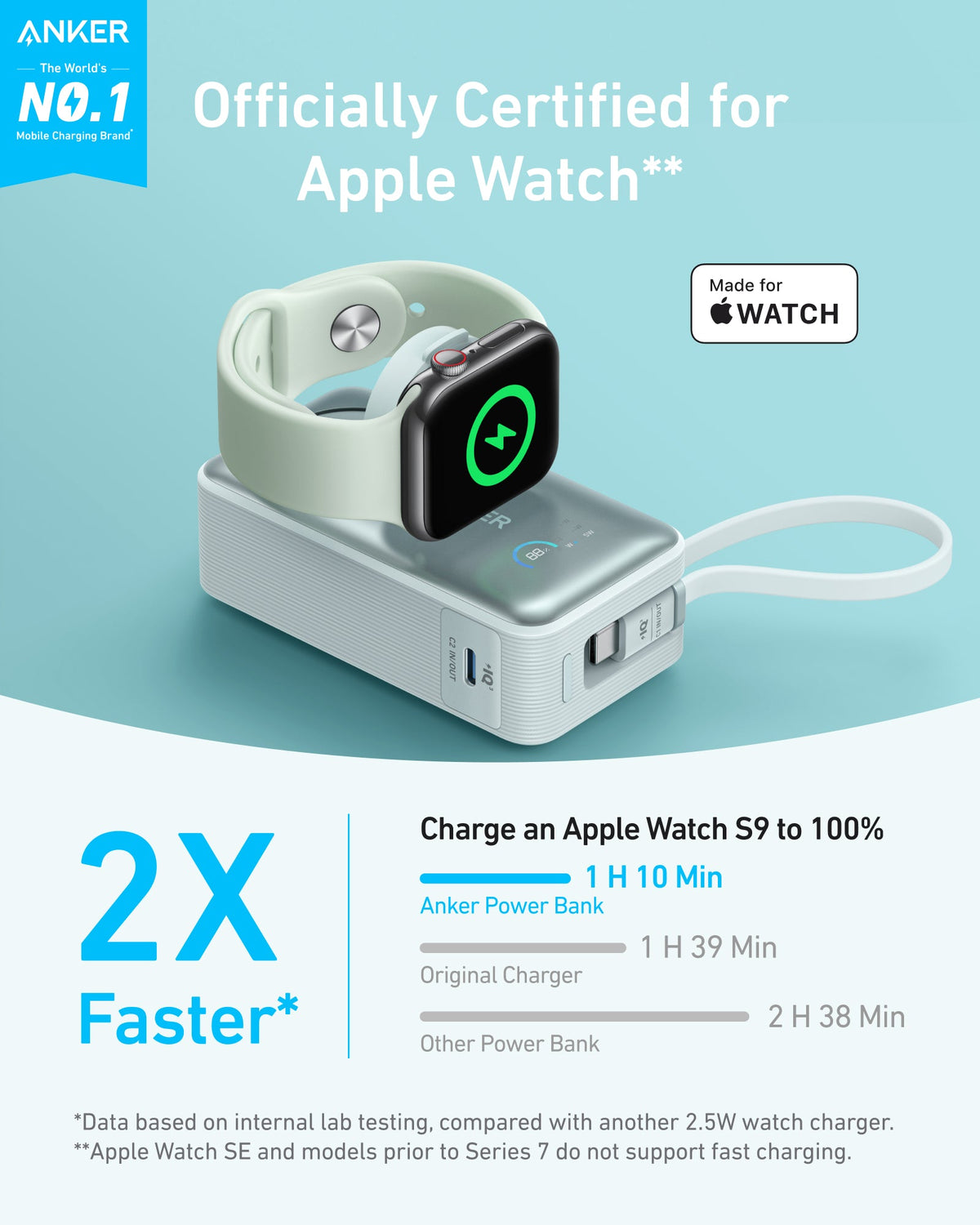 Anker MagGo Power Bank (10K, 35W, For Apple Watch)  | Exclusive Livestream Offer