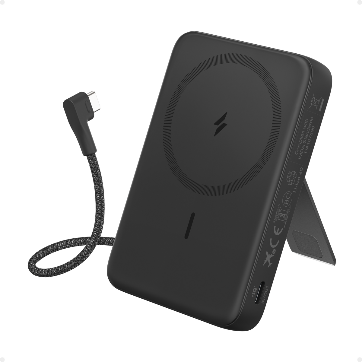 Anker Zolo Magnetic Power Bank(10K,30W,Built-in USB-C Cable)