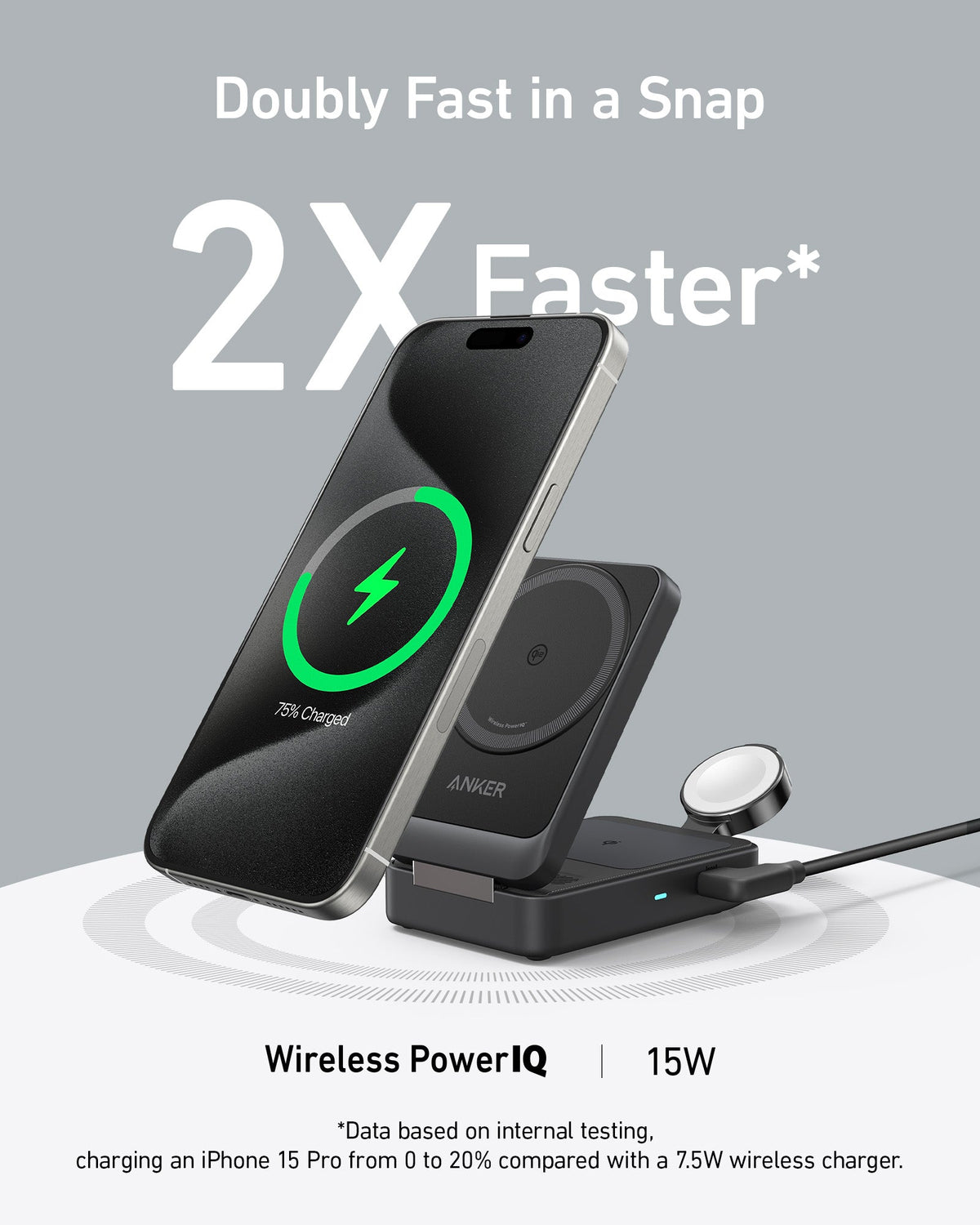 Anker MagGo Wireless Charging Station (Foldable 3-in-1) &amp; Anker MagGo Wireless Charger (2-in-1, Stand)