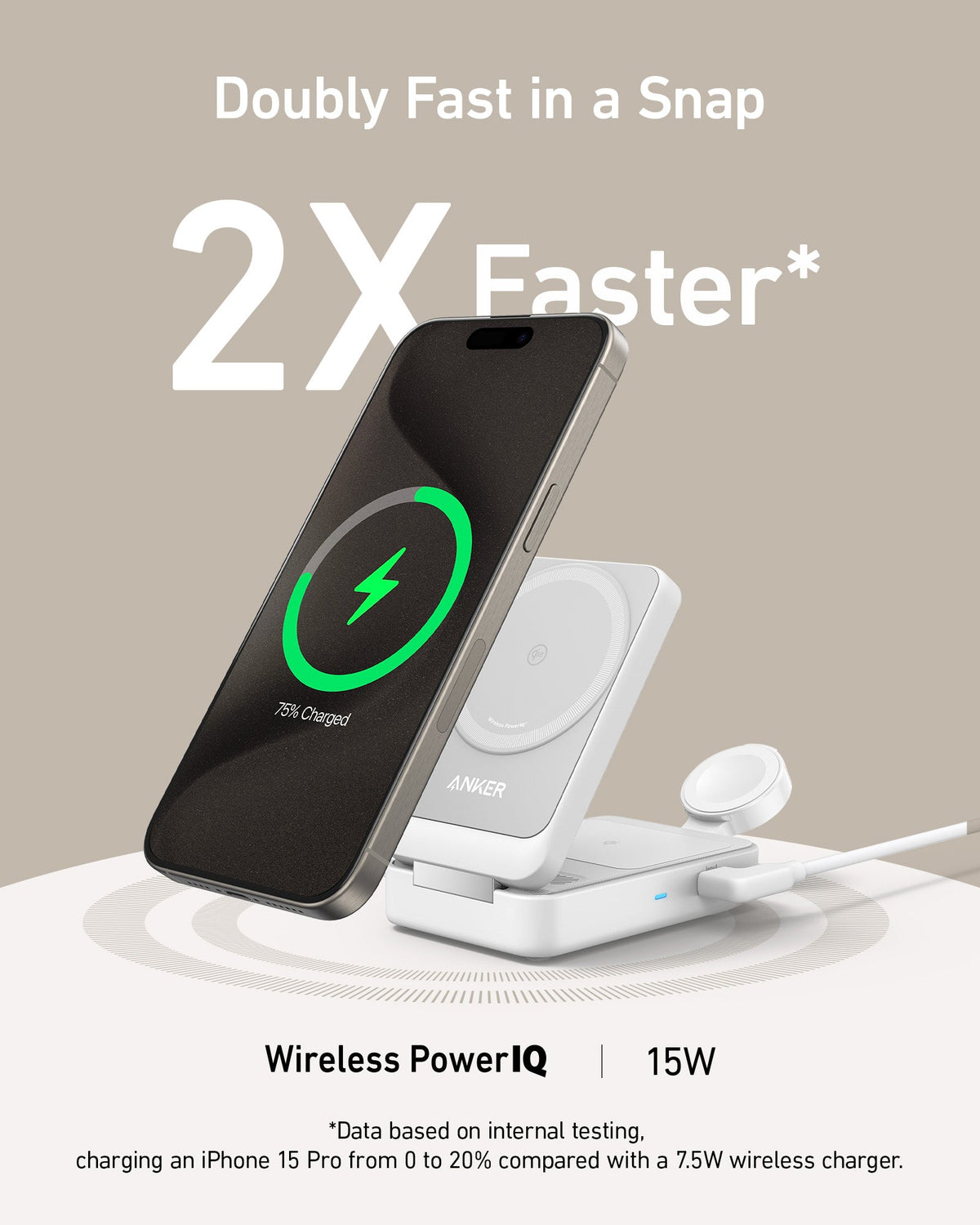 Anker MagGo Wireless Charging Station (Foldable 3-in-1) &amp; Anker MagGo Wireless Charger (Stand)