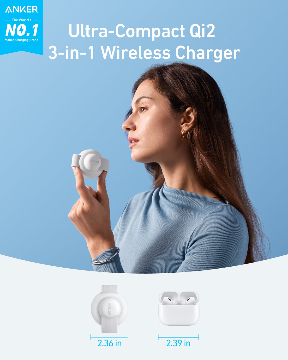 Anker MagGo Power Bank (10K) and Anker MagGo Wireless Charging Station (3-in-1, Foldable Pad)