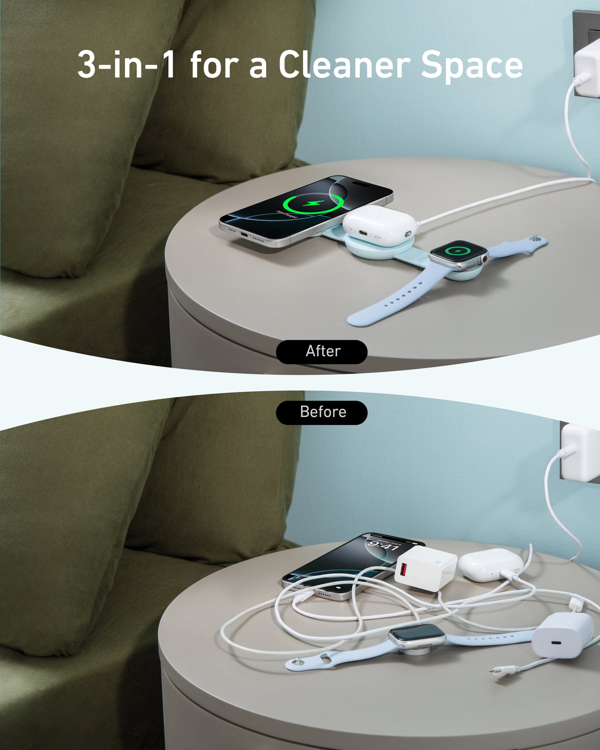 Anker Power Bank (30W, 5k) and Anker MagGo Wireless Charging Station (3-in-1)