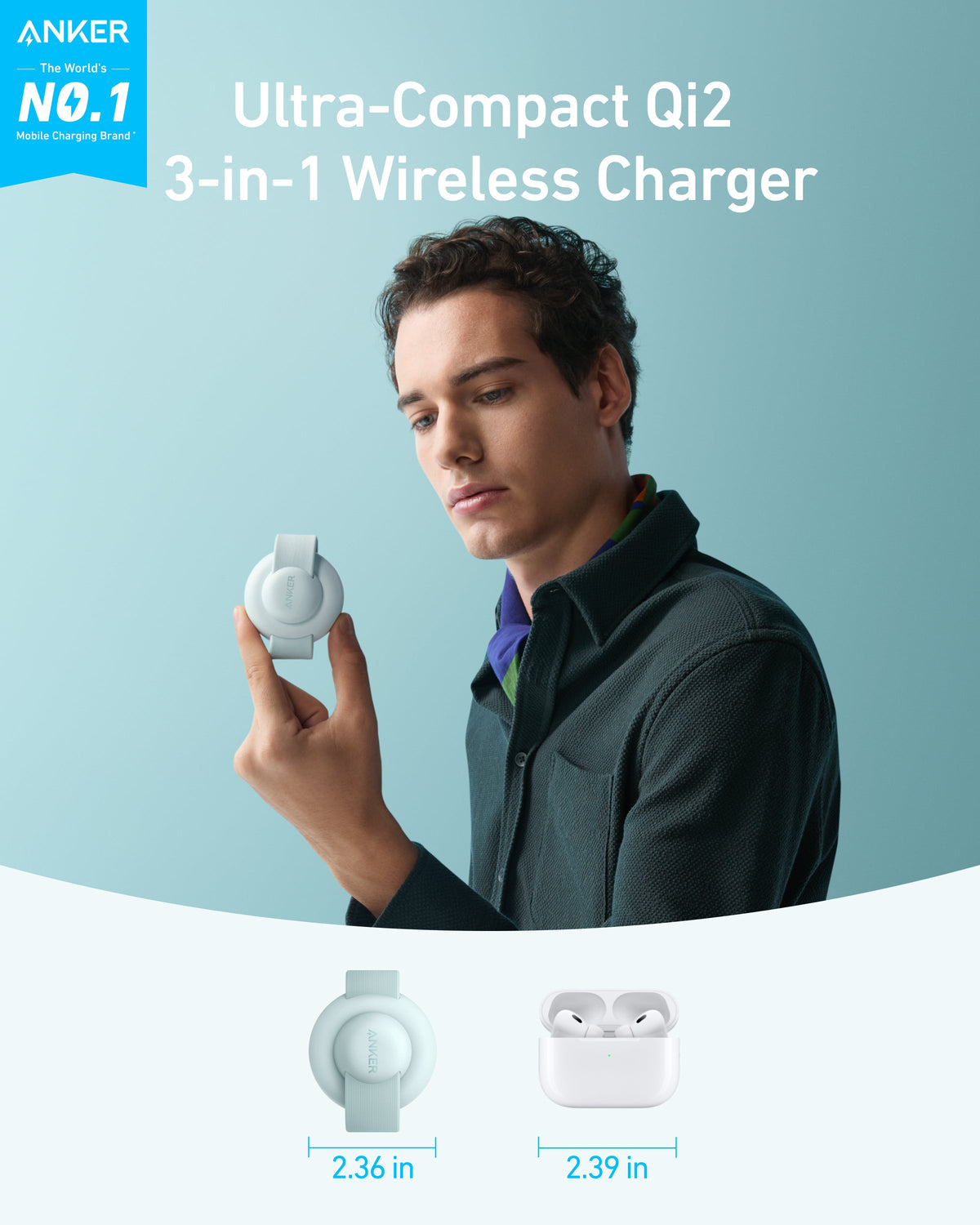 Anker Power Bank (30W, 5k) and Anker MagGo Wireless Charging Station (3-in-1)