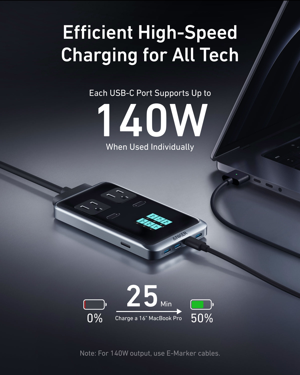 Anker Prime Charger (250W, 6 Ports, GaNPrime) and Charging Station (8-in-1, 240W)