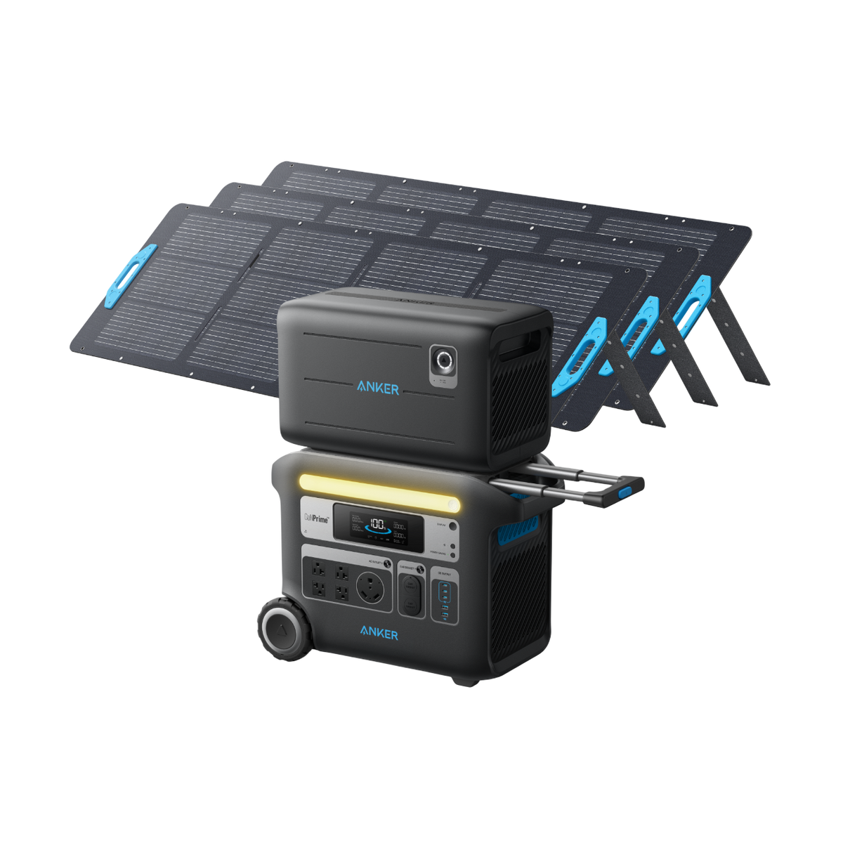 Anker SOLIX F2000 + BP2600 Expansion Battery + 3x 200W Solar Panel