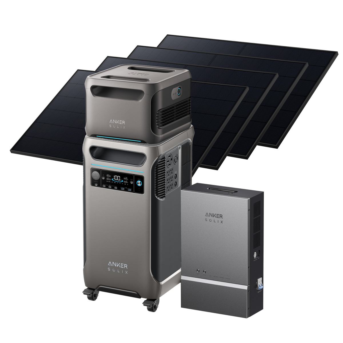 Anker SOLIX &lt;b&gt;F3800&lt;/b&gt; + Expansion Battery + Smart Home Power Kit + 4× 405W Rigid Solar Panels