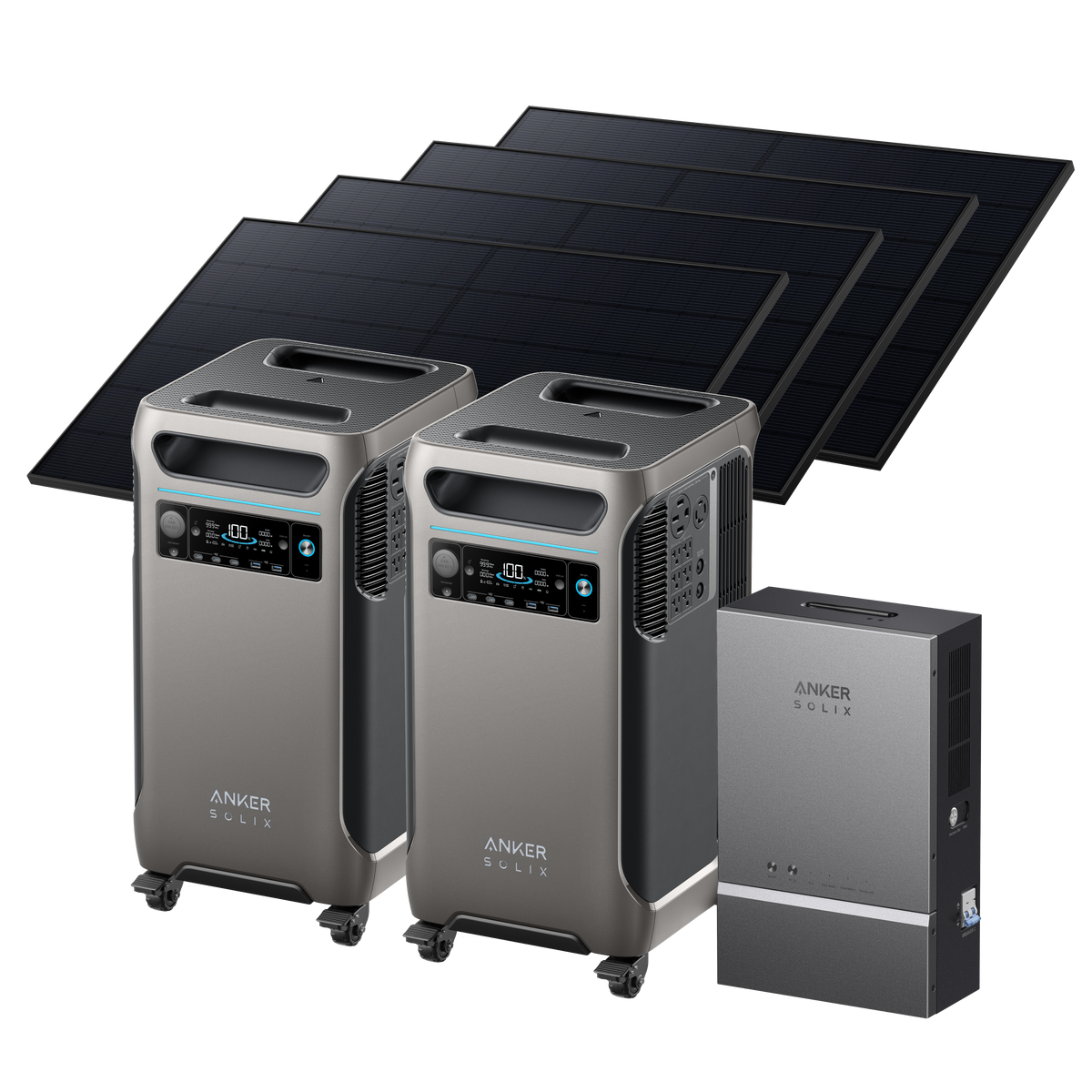 2× Anker SOLIX &lt;b&gt;F3800&lt;/b&gt; (7.68kWh | 12kW) + Smart Home Power Kit + 4× 405W Rigid Solar Panels