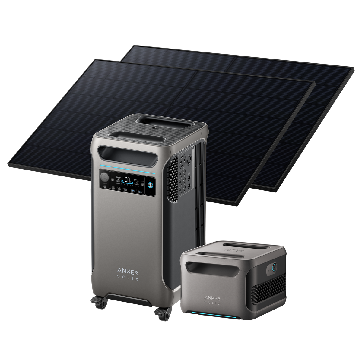 Anker SOLIX &lt;b&gt;F3800&lt;/b&gt; + Expansion Battery + 2× 405W Rigid Solar Panels