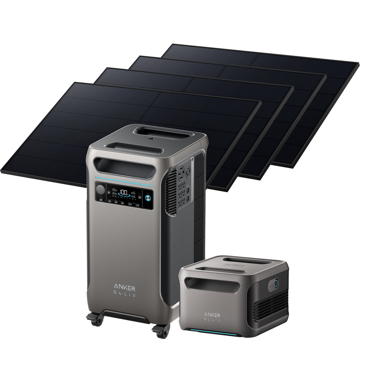 Anker SOLIX &lt;b&gt;F3800&lt;/b&gt; + Expansion Battery + 4× 405W Rigid Solar Panels