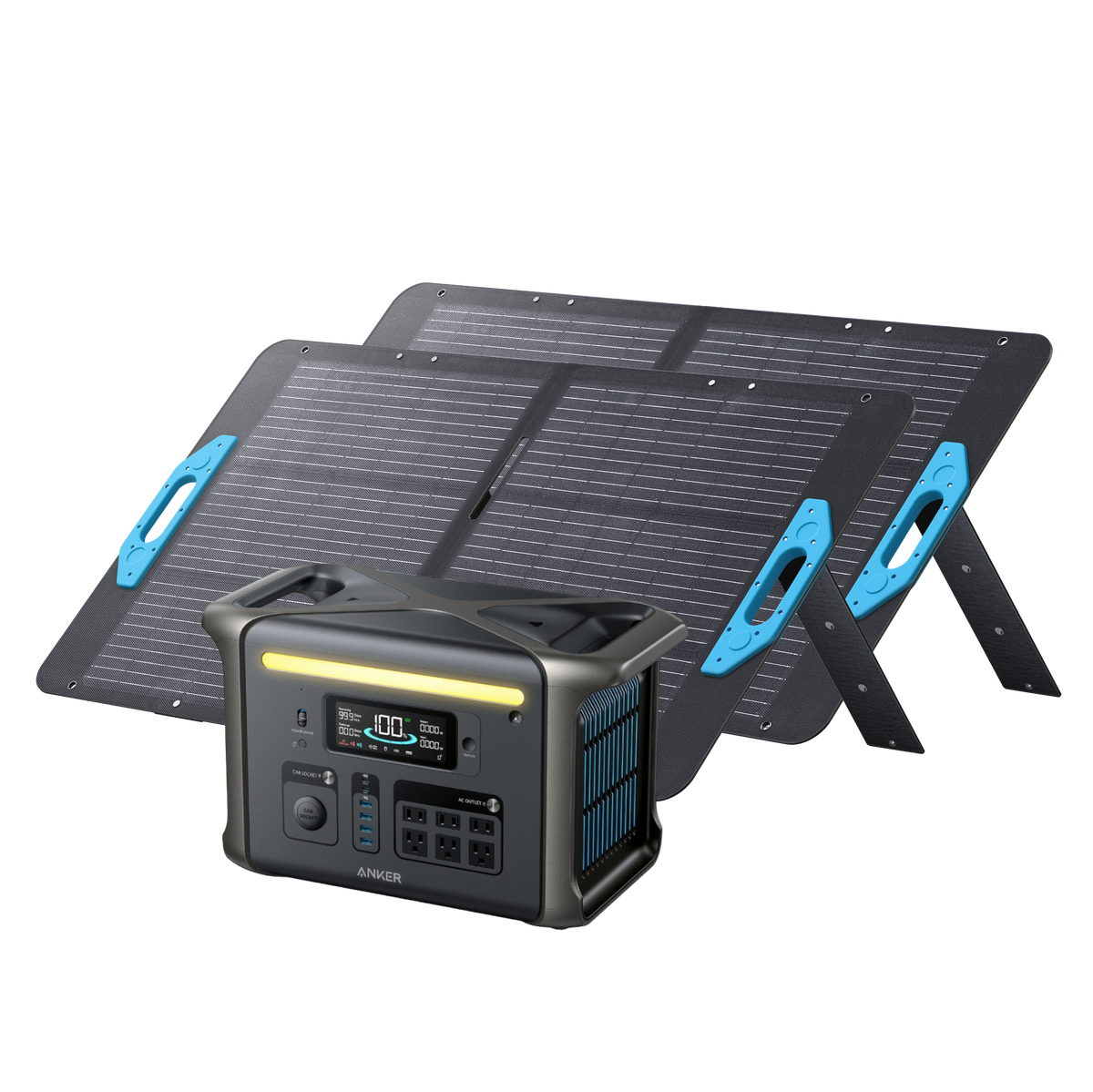 Anker SOLIX &lt;b&gt;F1500&lt;/b&gt; Solar Generator + 2× 100W Solar Panels