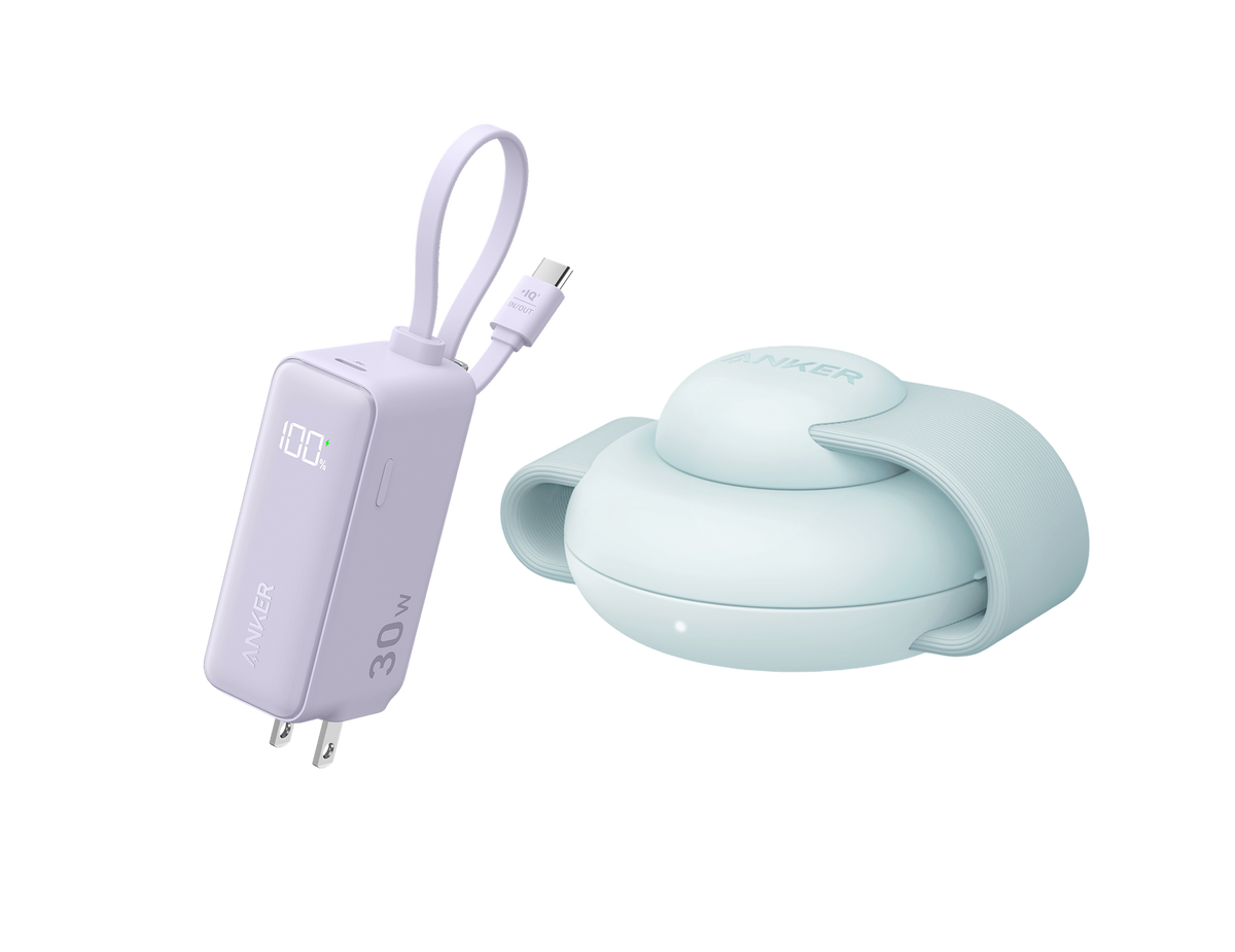 Anker Power Bank (30W, 5k) and Anker MagGo Wireless Charging Station (3-in-1)