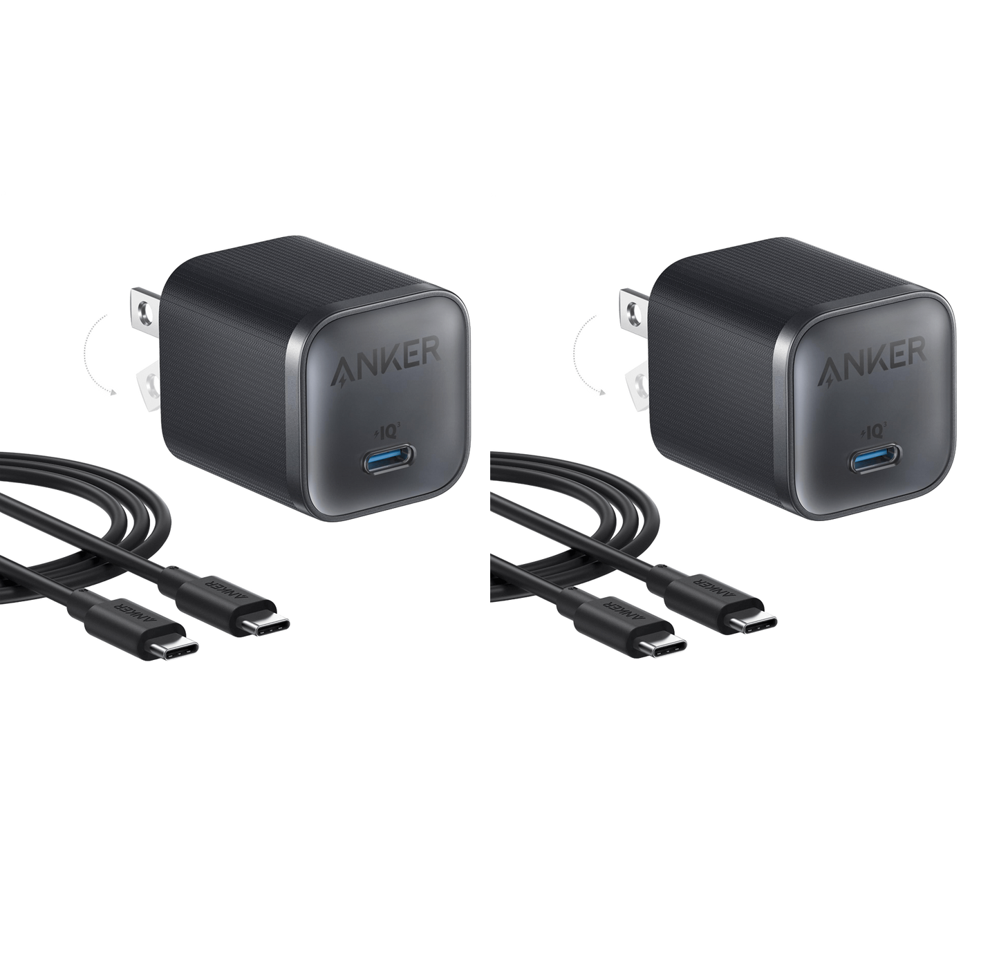 Anker Nano Charger (45W) with USB-C to USB-C Cable 2-Pack