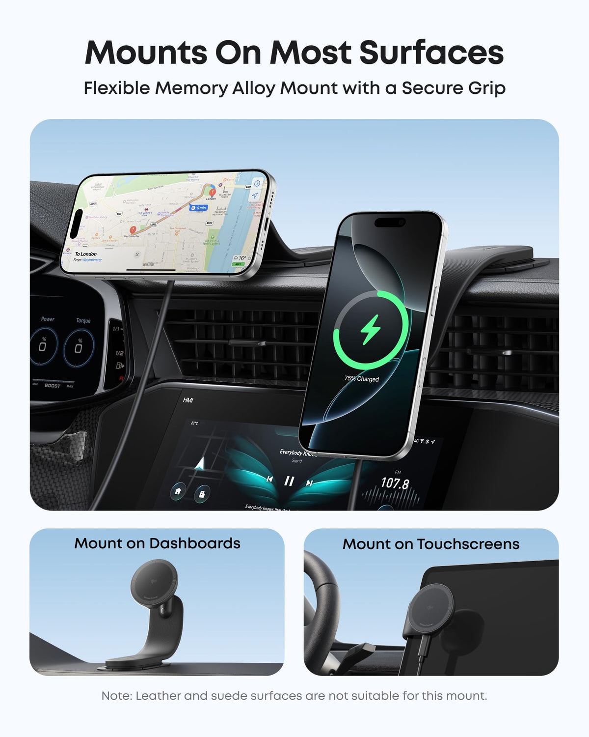 Anker Nano Charger (45W), Anker Nano Wireless Car Charger, and Anker USB-C to USB-C Cable