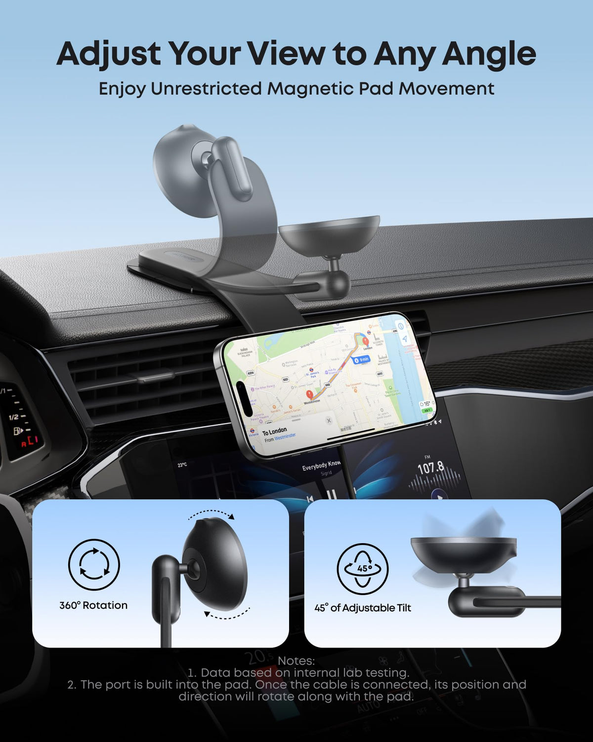 Anker Nano Charger (45W), Anker Nano Wireless Car Charger, and Anker USB-C to USB-C Cable