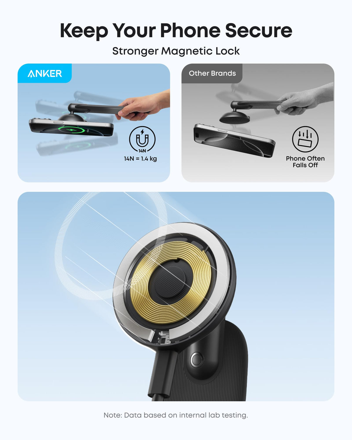 Anker Nano Charger (45W), Anker Nano Wireless Car Charger, and Anker USB-C to USB-C Cable
