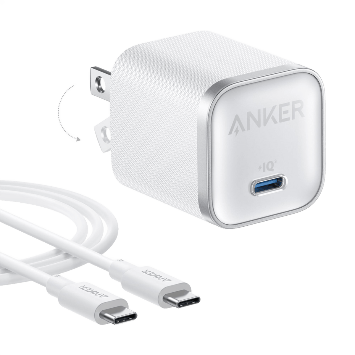 Anker Nano Charger (45W), Anker Nano Wireless Car Charger, and Anker USB-C to USB-C Cable