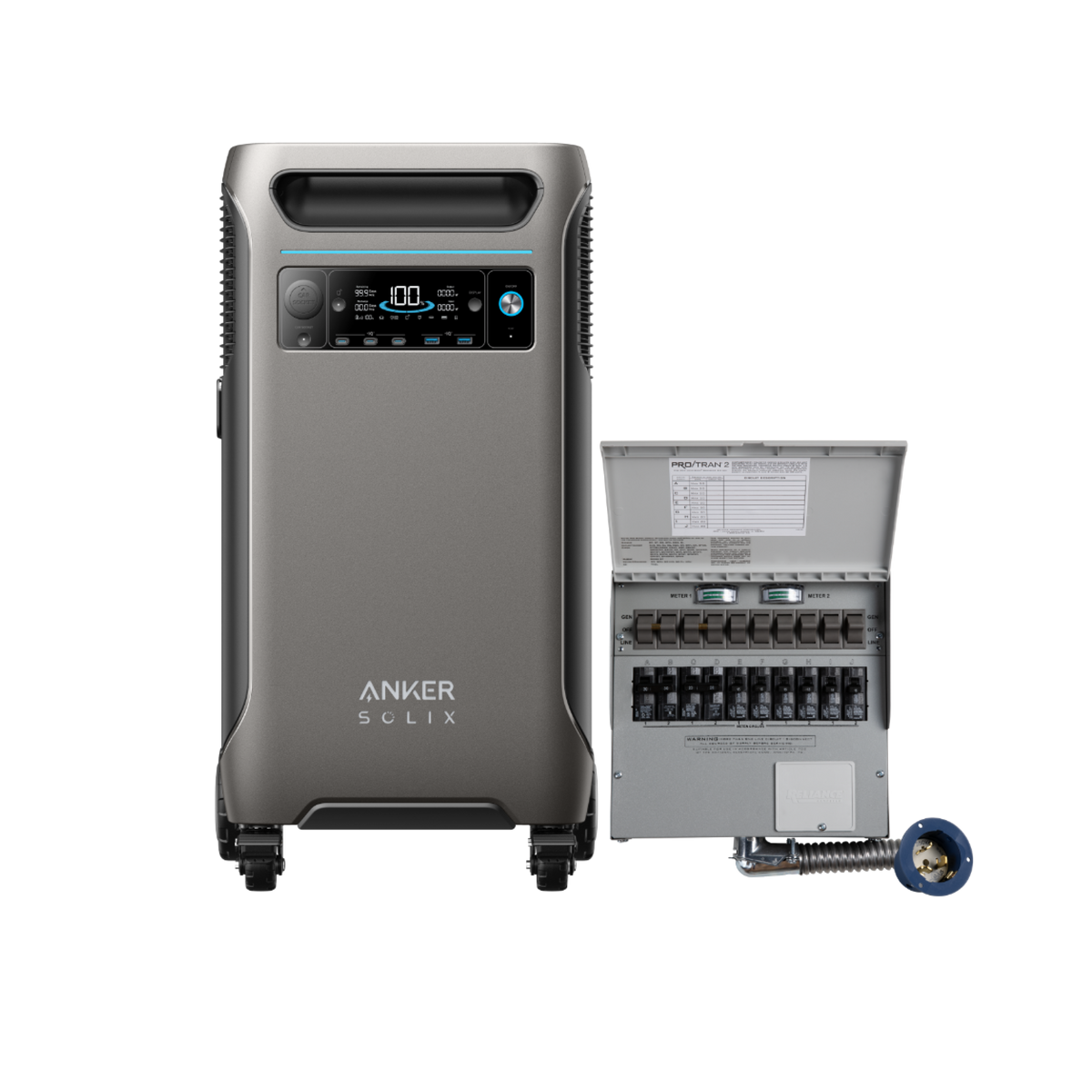 Anker SOLIX &lt;b&gt;F3800&lt;/b&gt; + Home Backup Kit (Transfer Switch + Cable)